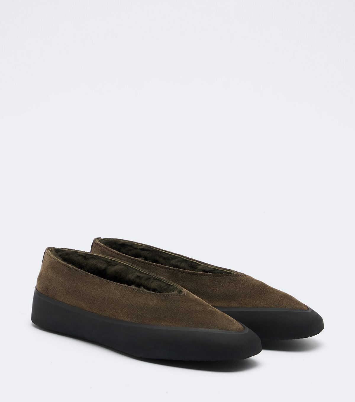 Le Monde Béryl Apres Ski shearling-lined suede ballet flats