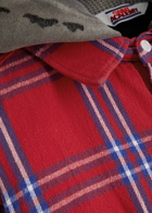 Saint Mxxxxxx Hooded Checked Flannel Jacket Red