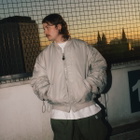END. x Anglan Parachute Ruched Bomber Jacket in Grey 