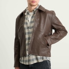 Won Hundred Men's Dutton Leather Jacket in Carafe Brown