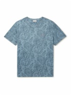 Etro - Logo-Embroidered Paisley-Print Cotton-Jersey T-Shirt - Blue