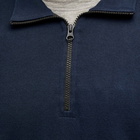 Stone Island Men's Soft Cotton Half Zip Knit in Navy