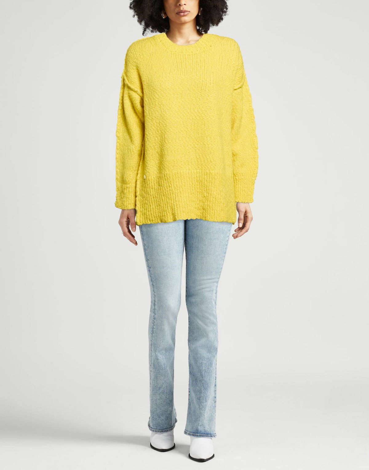 Manila Grace Womens Sweater in Yellow