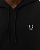 Fred Perry X Raf Simons Patched Overhead Hoody Black - Mens - Hoodies