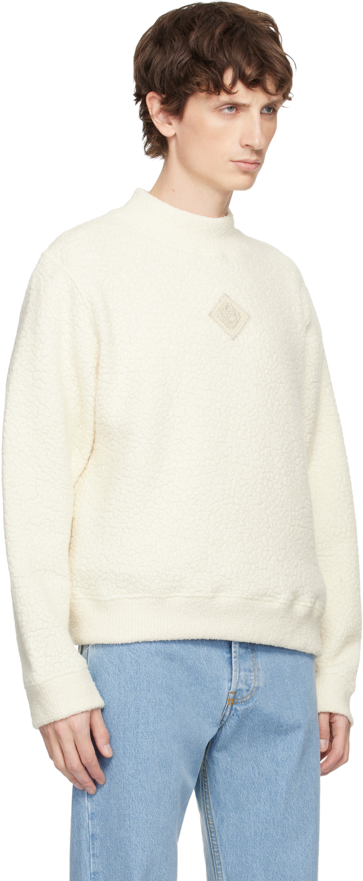 Casablanca Off-White Cashmere Sweater
