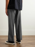 mfpen - Classic Straight-Leg Pleated Puppytooth Wool Trousers - Gray