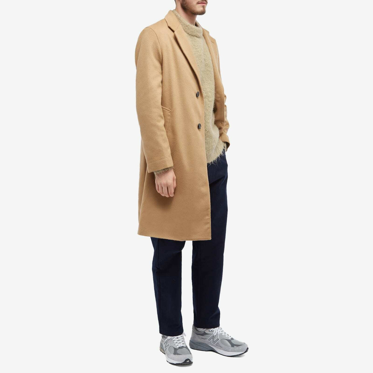 Mackintosh Men's New Stanley Chesterfield Coat in Beige Mackintosh