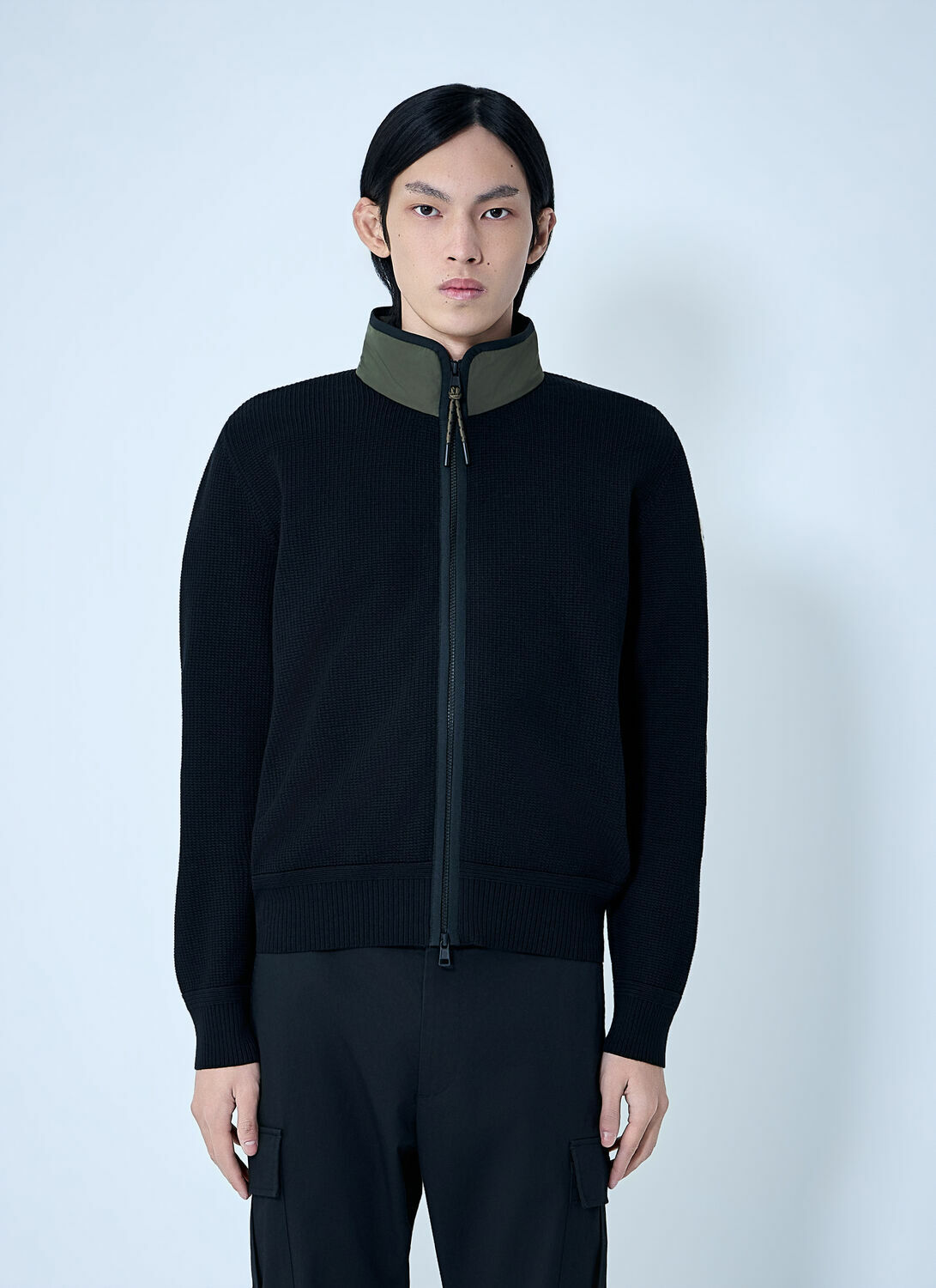 Moncler High-Neck Zip-Up Cardigan