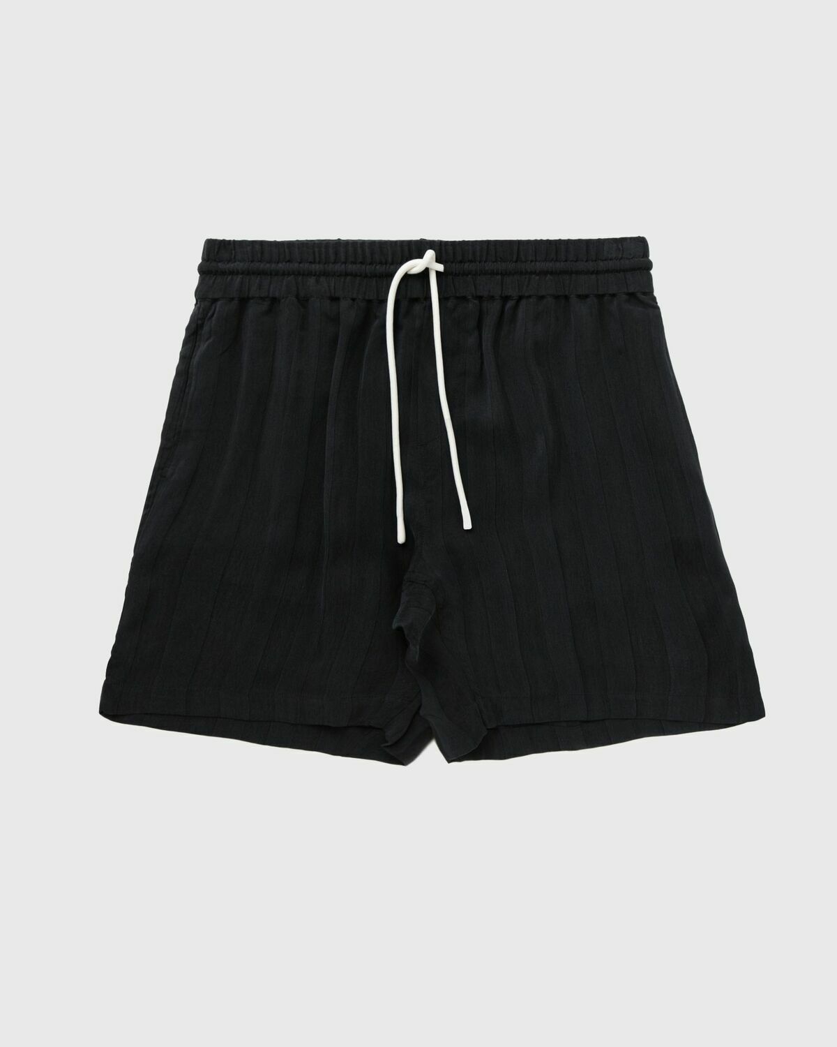 Portuguese Flannel Cupro Shorts Black Mens Casual Short