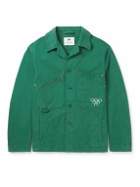 Marine Serre - Embroidered Cotton-Blend Twill Jacket - Green