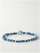 Luis Morais - Gold, Turquoise and Lapis Lazuli Beaded Bracelet
