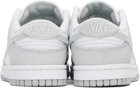 Nike White & Gray Dunk Low Sneakers