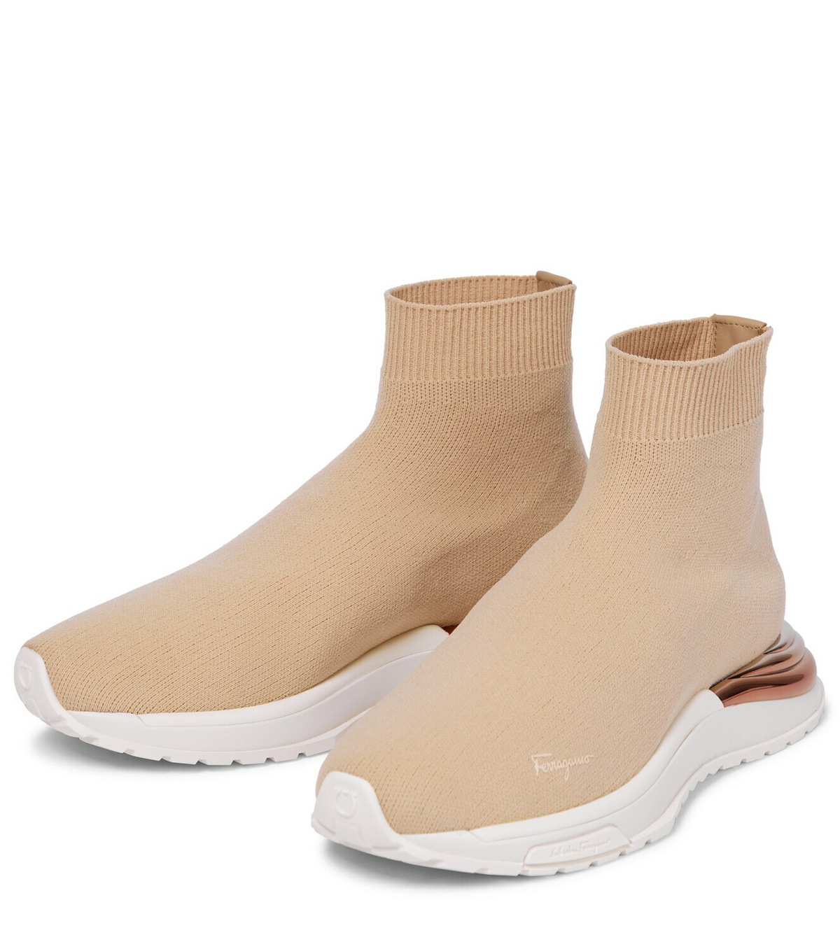 Ferragamo Gardena Ninette logo sock sneakers