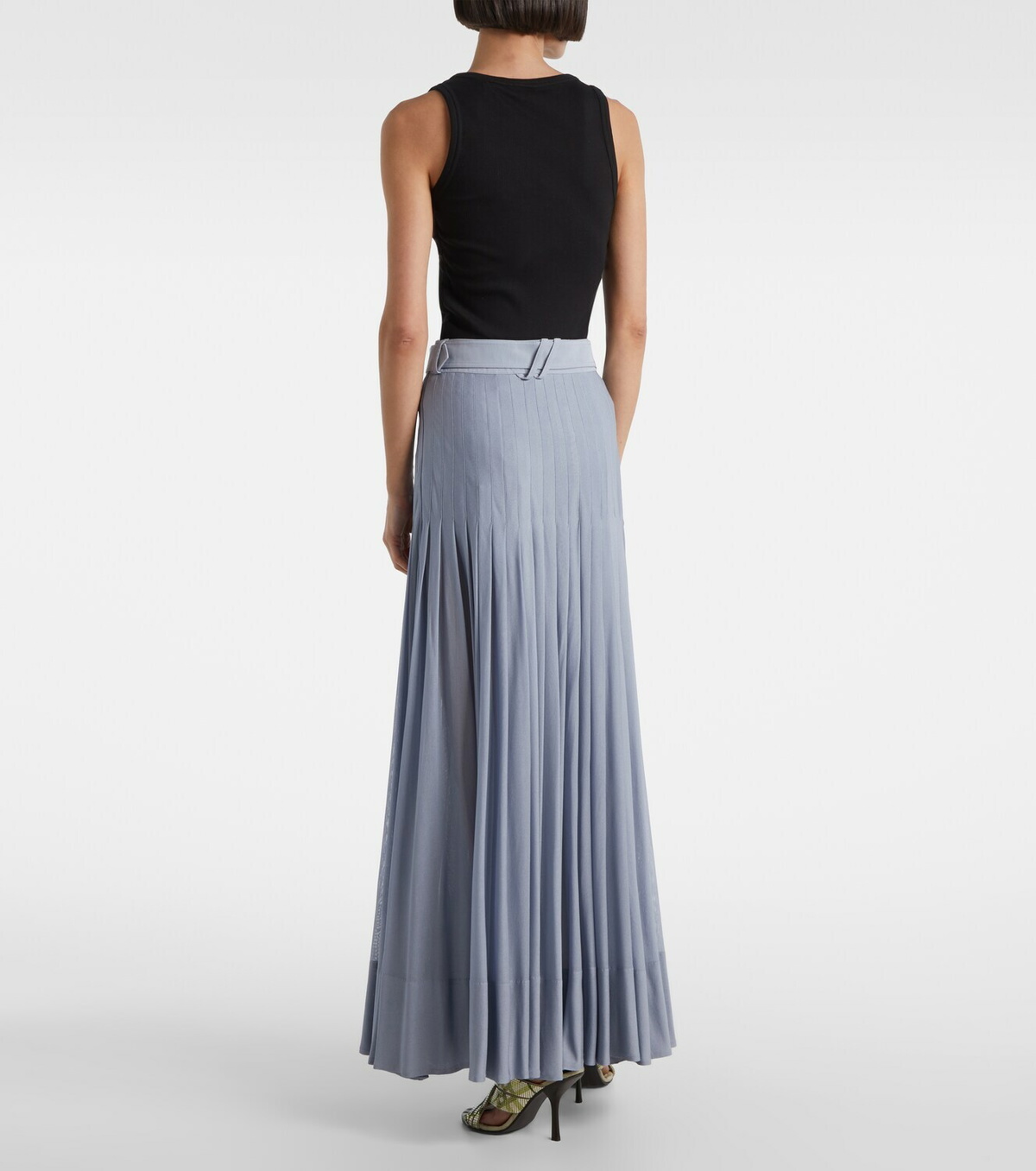Burberry Belted pleated maxi skirt