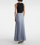 Burberry Belted pleated maxi skirt