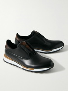 Berluti - Fast Track Torino Leather and Shell Sneakers - Black