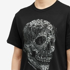 Alexander McQueen Men's Crystal Skull Print T-Shirt in Black/White