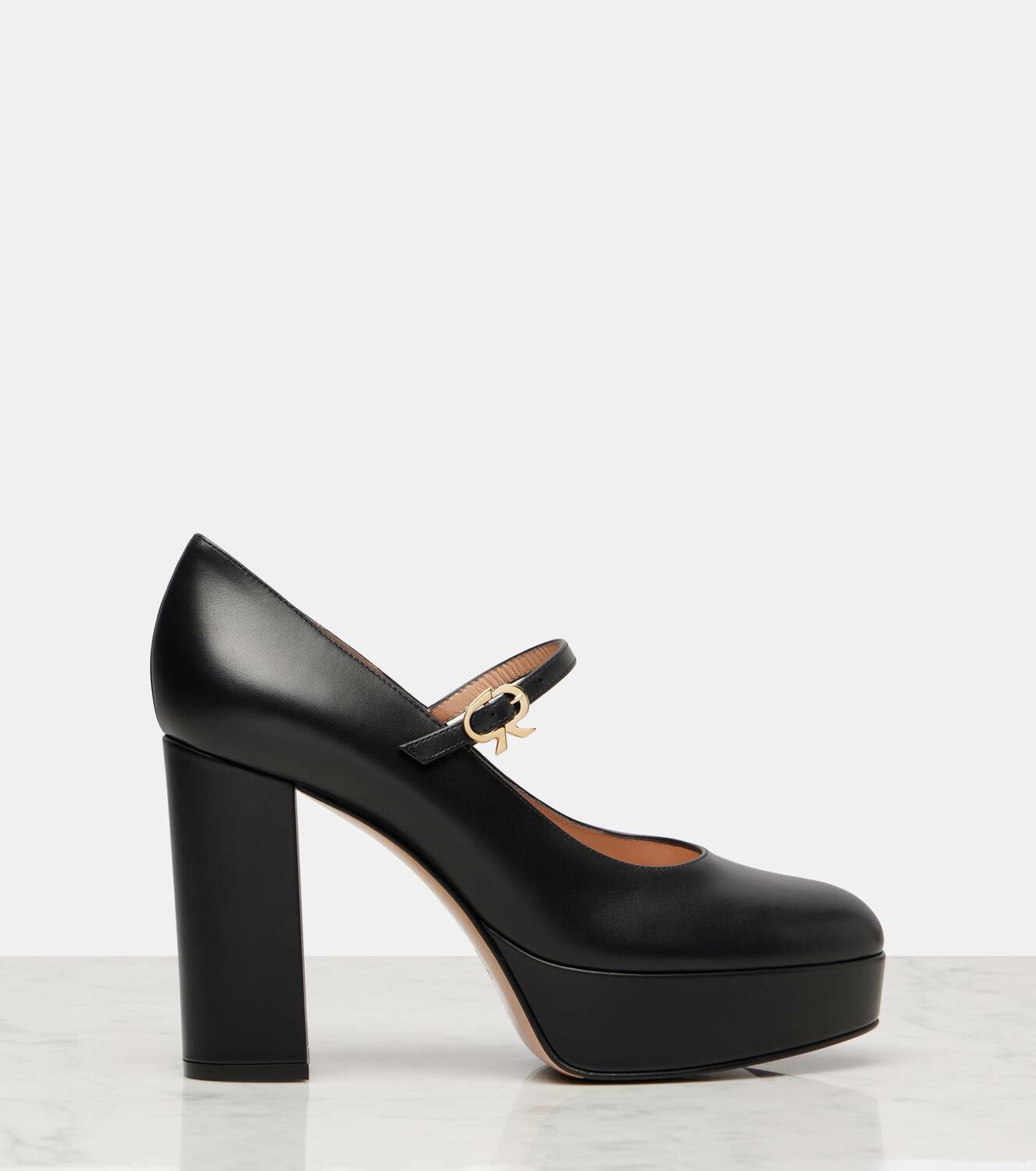 Gianvito Rossi Leather platform Mary Jane pumps Gianvito Rossi
