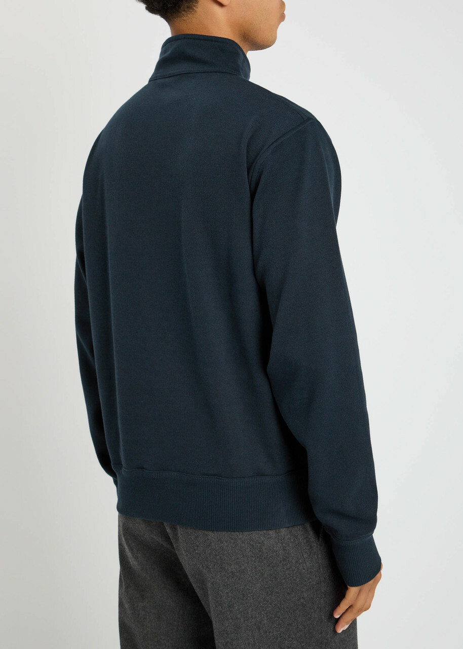 Oliver Spencer Reversible Cotton Sweatshirt Navy