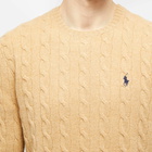 Polo Ralph Lauren Men's Wool Cashmere Crew Knit in Camel Melange