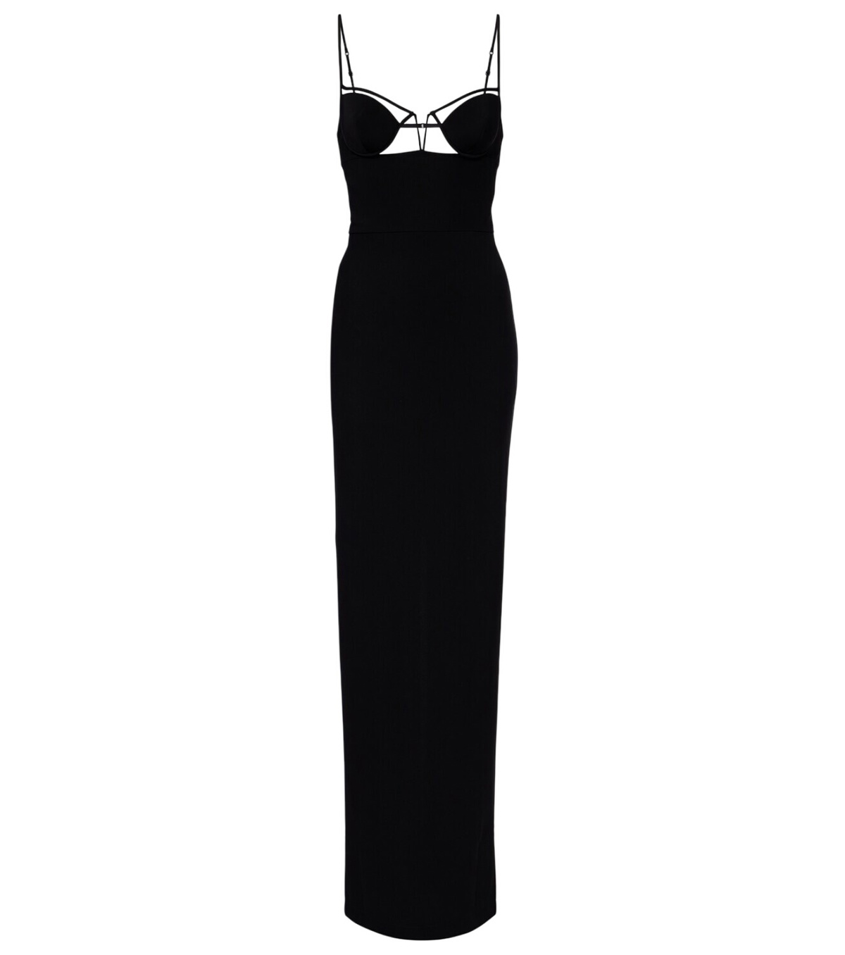 Nensi Dojaka Black Asymmetrical Maxi Dress Nensi Dojaka