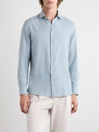 Caruso - Cotton and Cashmere-Blend Shirt - Blue