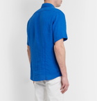 Hugo Boss - Garment-Dyed Linen Shirt - Blue