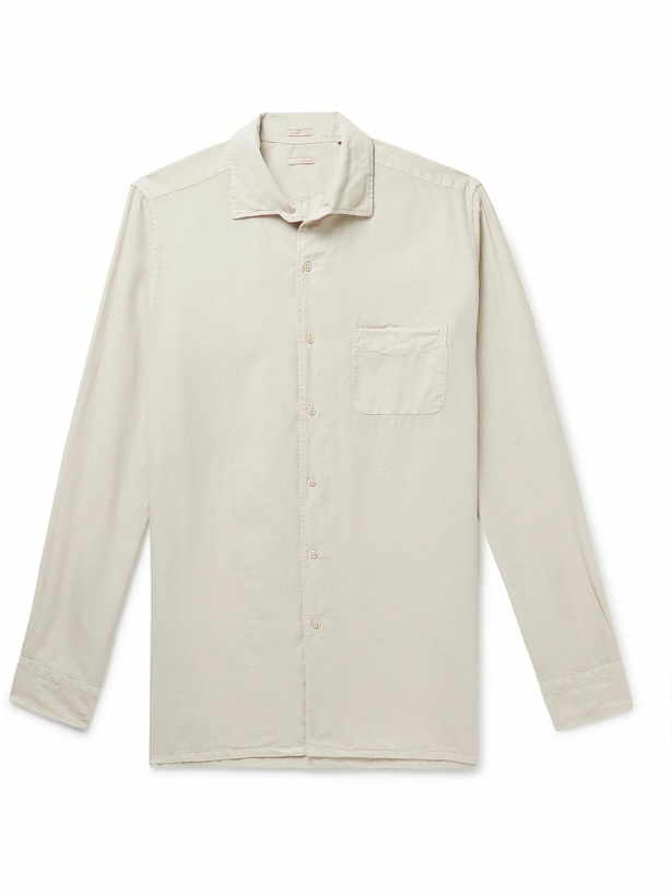 Photo: Massimo Alba - Cotton and Cashmere-Blend Voile Shirt - Neutrals