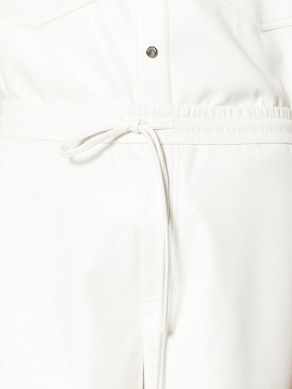 Nanushka White Faux-Leather Drawstring Shorts