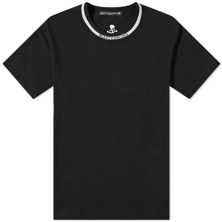 Photo: MASTERMIND WORLD Men's Logo Collar T-Shirt in Black