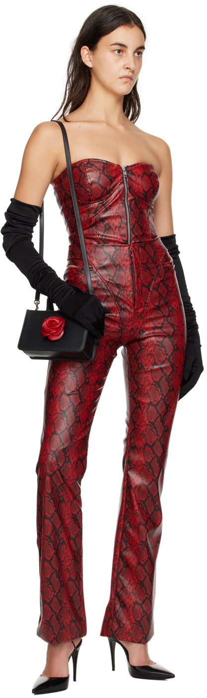 Puppets and Puppets Black Small Rose Bag