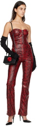 Puppets and Puppets Black Small Rose Bag