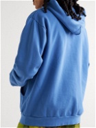 FRIENDS WITH ANIMALS - Logo-Print Cotton-Jersey Hoodie - Blue