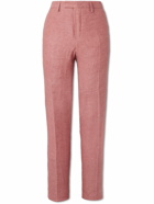 Mr P. - Phillip Tapered Linen Suit Trousers - Pink