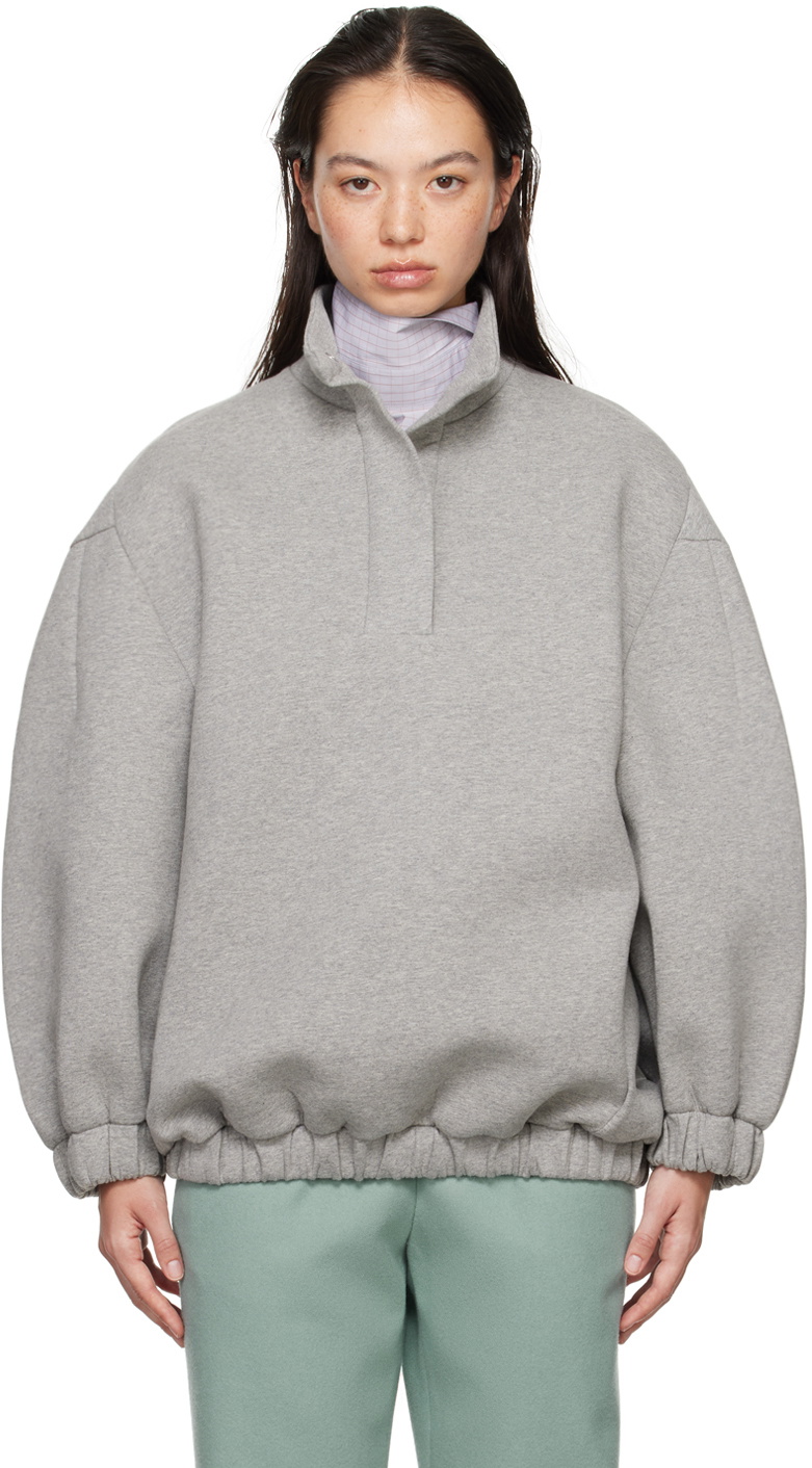 Dries Van Noten Gray Half-Button Sweatshirt Dries Van Noten