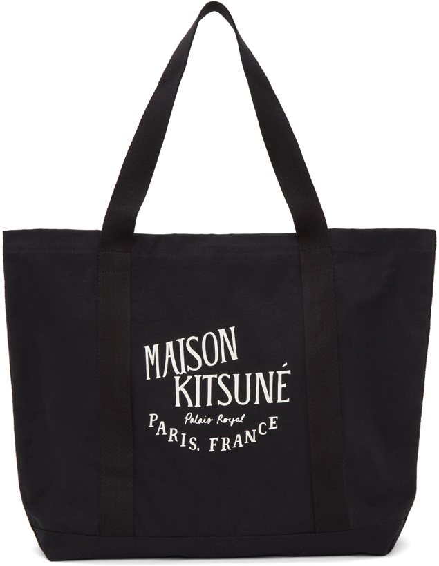 Photo: Maison Kitsuné Black 'Palais Royal' Shopping Tote