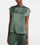 Asceno Dasha silk twill top