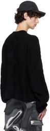 HELIOT EMIL Black Spiral Sweater