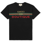 Gucci - Logo-Print Cotton-Jersey T-Shirt - Black