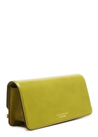 Victoria Beckham The 202 Cracked-effect Leather Clutch - Green - One Size