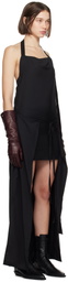 Ann Demeulemeester Black Freia Apron Minidress