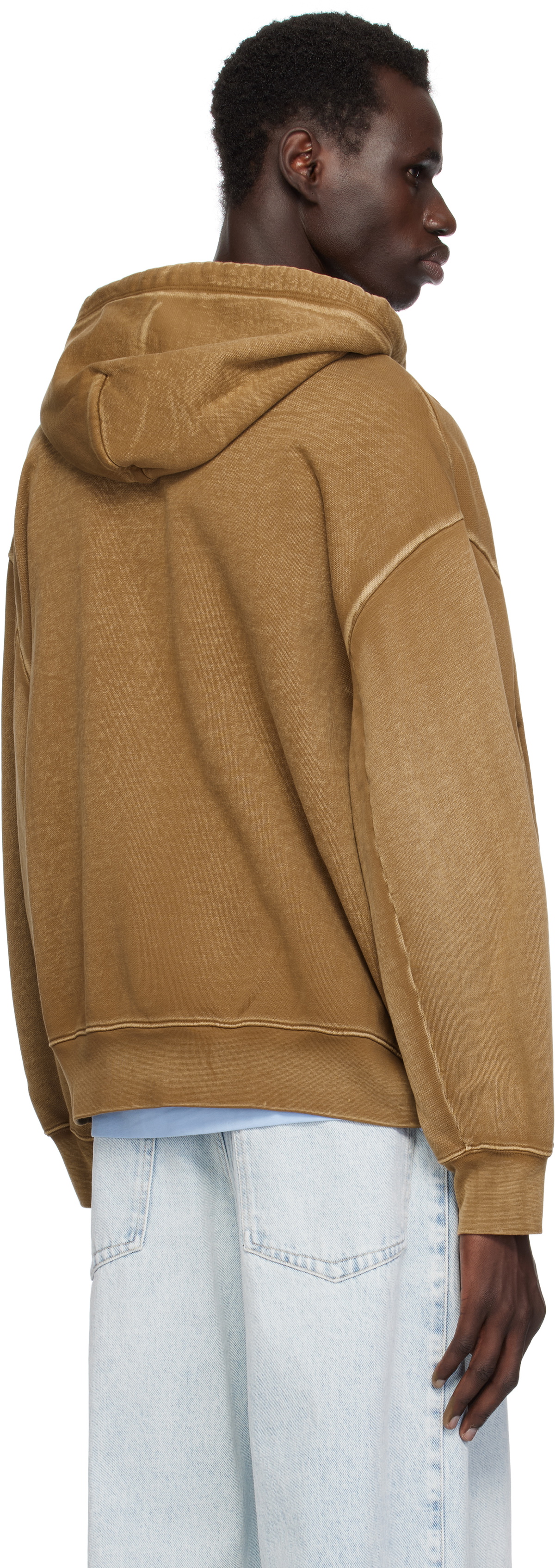 Eckhaus Latta Tan Zip Hoodie