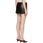KHAITE Black Jett Leather Miniskirt