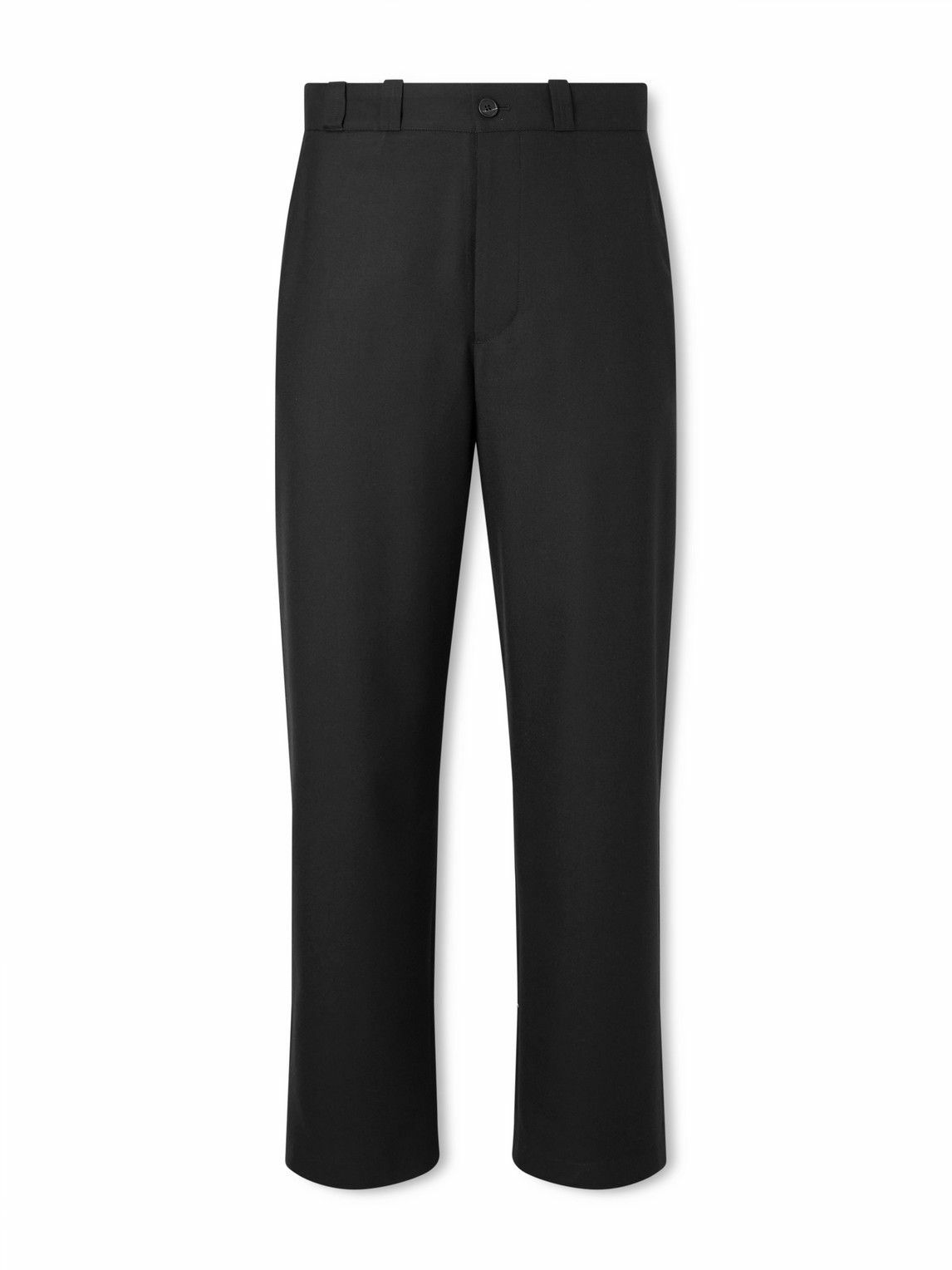 The Row - Ottis Straight-Leg Virgin Wool-Flannel Trousers - Black