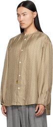 Hed Mayner Green Printed Shirt