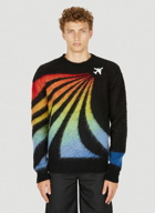 Graphic Crewneck Sweater in Black
