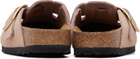 Birkenstock Pink Narrow Boston Big Buckle Slip-on Loafers