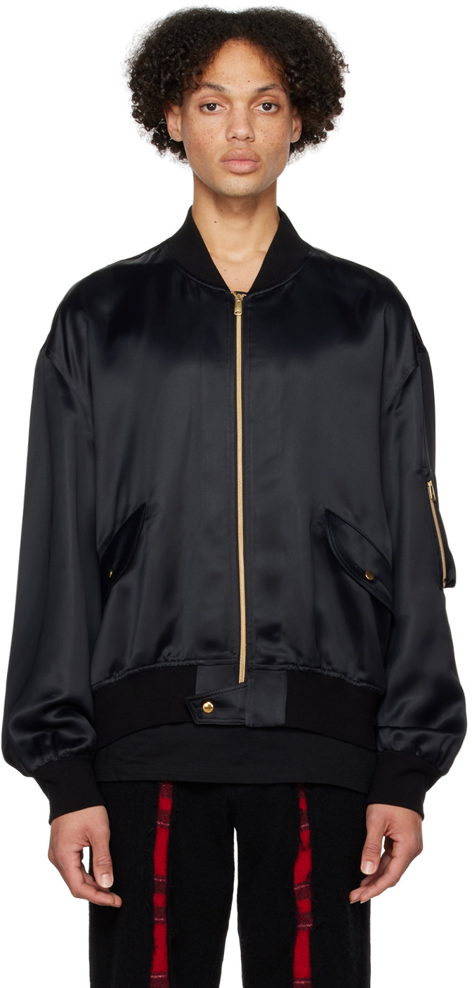 Vivienne Westwood Black Bernardo Bomber Jacket Vivienne Westwood