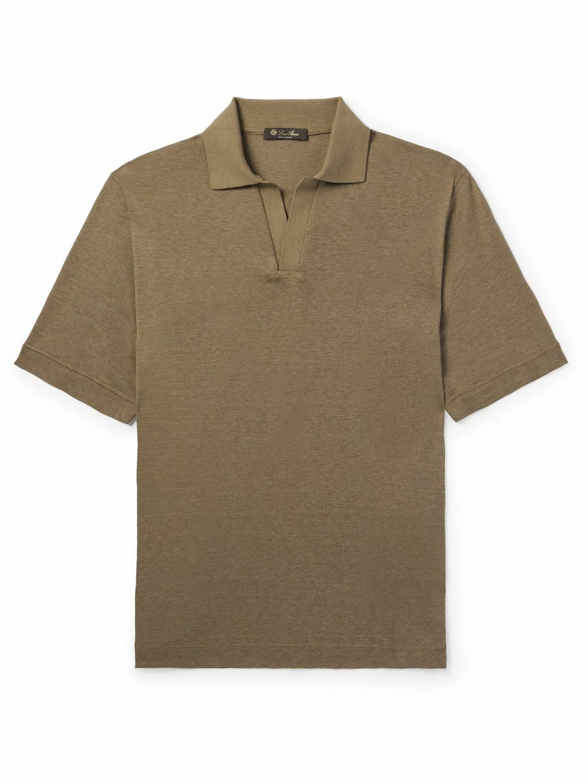 Loro Piana - Valpiana Silk and Cotton-Blend Polo Shirt - Neutrals