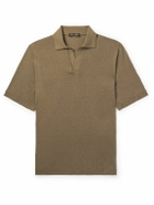 Loro Piana - Valpiana Silk and Cotton-Blend Polo Shirt - Neutrals